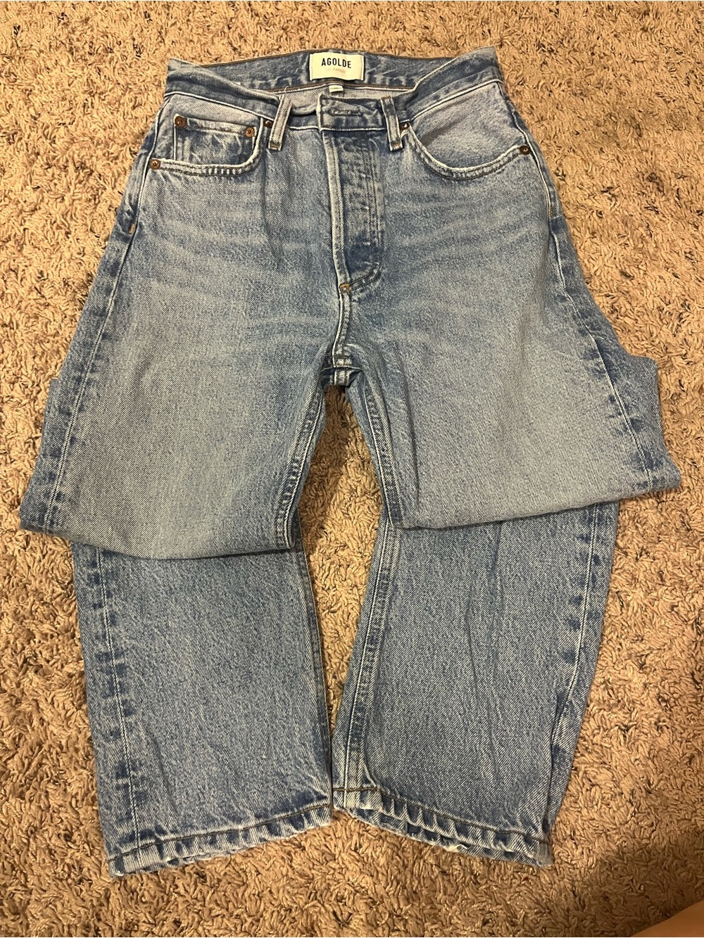 Agolde Light Blue Straight Leg Jeans